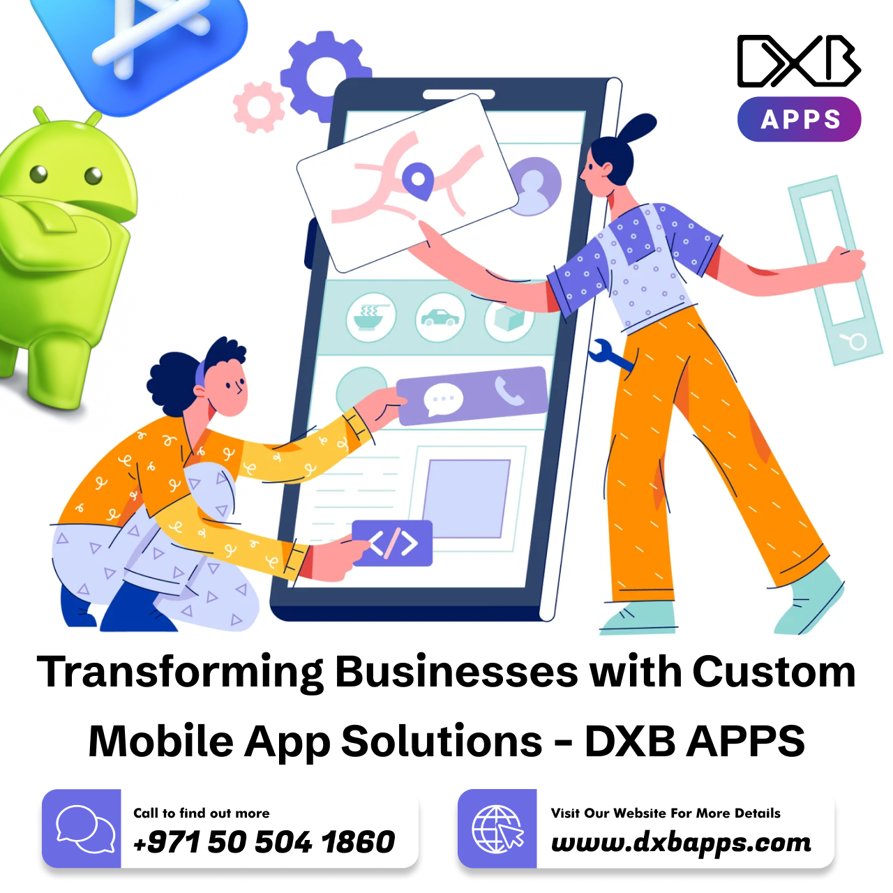 DXB APPS has a team of excellent mobile app developers offering top apps